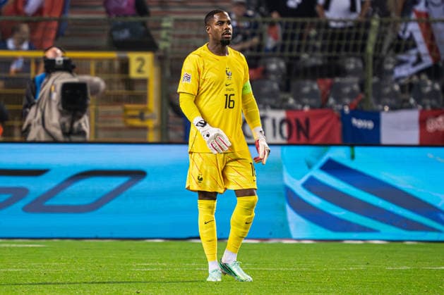 2026-09-28 Belgium v France - UEFA Nations League 2026 27 Group A1 MD2 BRUSSELS, BELGIUM - SEPTEMBER 28: goalkeeper Mike Maignan of France looks on during the UEFA Nations League 2026 27 Group A1 MD2 match between Belgium and France at Stade Roi Baudouin on September 28, 2026 in Brussels, Belgium. (Photo by Gabriel Calvino Alonso BSR Agency) Brussels Belgium Content not available for redistribution in The Netherlands directly or indirectly through any third parties. Copyright: xBSRxAgencyx
