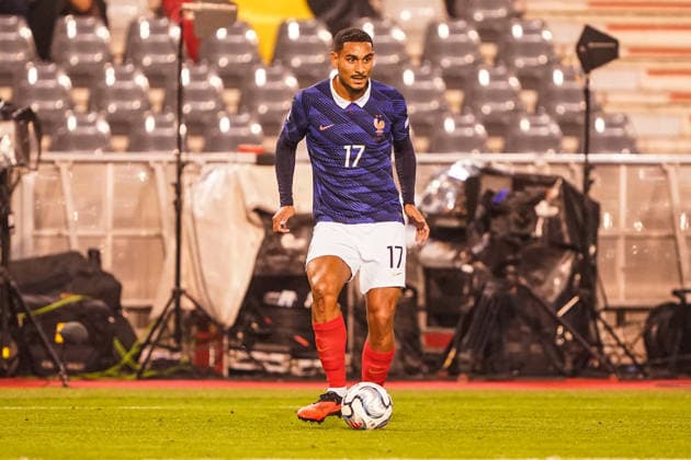 2026-09-28 Belgium v France - UEFA Nations League BRUSSELS, BEL - SEPTEMBER 28: Maxence Lacroix of france runs with the ball during the UEFA Nations League match between Belgium and France at King Baudouin Stadium on September 28, 2026 in Brussels, BEL. Brussels King Baudouin Stadium BEL Content not available for redistribution in The Netherlands directly or indirectly through any third parties. Copyright: xAndrexWeeningx