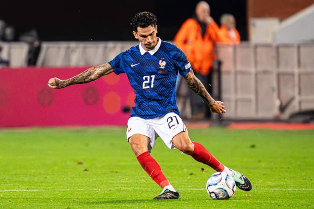 2026-09-28 Belgium v France - UEFA Nations League 2026 27 Group A1 MD2 BRUSSELS, BELGIUM - SEPTEMBER 28: Lucas Da Cunha of France shoots during the UEFA Nations League 2026 27 Group A1 MD2 match between Belgium and France at Stade Roi Baudouin on September 28, 2026 in Brussels, Belgium. (Photo by Gabriel Calvino Alonso BSR Agency) Brussels Belgium Content not available for redistribution in The Netherlands directly or indirectly through any third parties. Copyright: xBSRxAgencyx