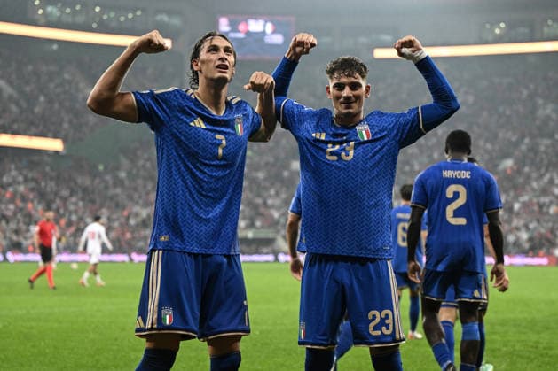 Db Bursa 28 09 2026 - Nations League Turchia-Italia foto Daniele Buffa Image nella foto: esultanza gol Pio Esposito 