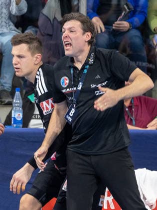 Johannes Sellin, HC Erlangen, Head Coach, excited and loud (GER), HC Erlangen vs. ThSV Eisenach, Handball, Opel Handball Bundesliga, Matchday 6, 2026–2027 Season, September 28, 2026, GER, HC Erlangen vs. ThSV Eisenach, Handball, Opel Handball Bundesliga, Matchday 6, 2026–2027 season, September 28, 2026, Nuremberg Copyright: xEibner-Pressefoto ArdanxFuessmanx EP_AFN