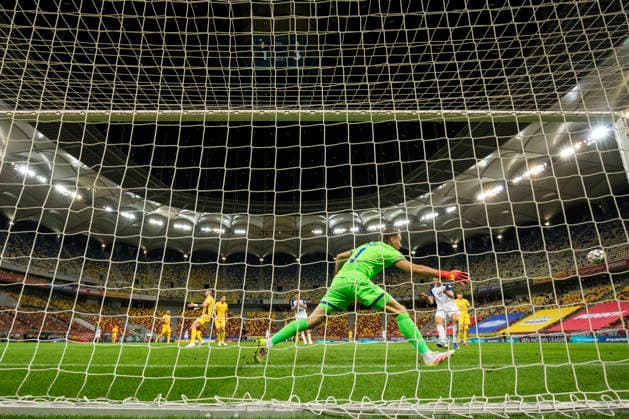Monday, 28 Sep 2026, UEFA Nations League 2026, League phase, Matchday 2 League B, Group B4 Romania vs Bosnia and Herzegovina, National Arena Stadium, Bucharest, Romania 23 Haris Tabakovic scores his side to make it three one