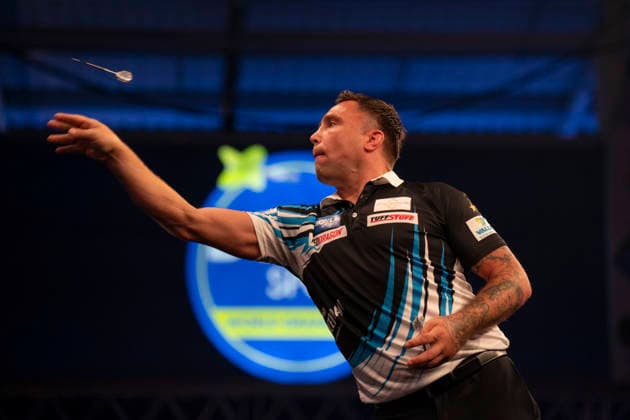 2026 BOYLE Sports World Grand Prix Gerwyn Price throws during the 2026 Boyle Sports World Grand Prix at Mattioli Arena, Leicester, United Kingdom on 28 September 2026 Credit: Alex Young Every Second Media Editorial use only. All images are copyright Every Second Media Limited. No images may be reproduced without prior permission. Copyright: xIMAGO EveryxSecondxMediax ESM-2190-0037 AlexxYoungx xEveryxSecondxMediax