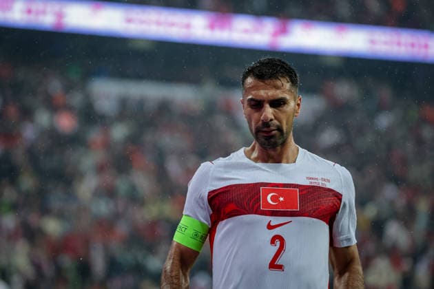 BURSA, TURKEY - SEPTEMBER 28 : Zeki Celik of Turkey looks on during the UEFA Nations League 2026 27 League phase Matchday 2, League A Group 1 match between Turkey and Italy at Ataturk Sports Complex Matli Stadium on September 28, 2026 in Bursa, Turkey. Copyright: xBurakxBasturkx xSPPx Sportspressphoto_SPR241884