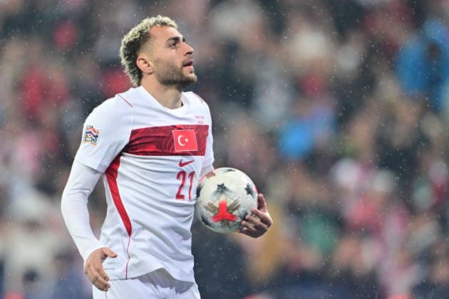Turkiye v Italy - UEFA Nations League A BURSA, TURKIYE - SEPTEMBER 28: Baris Alper Yilmaz of Turkiye celebrates after scoring a goal during the UEFA Nations League A Group 1 match between Turkiye and Italy at Yuzuncu Yil Ataturk Stadium in Bursa, Turkiye on September 28, 2026. Serhat Cagdas Anadolu Bursa Turkey. Editorial use only. Please get in touch for any other usage.  Copyright: x2026xAnadoluxSerhatxCagdasx