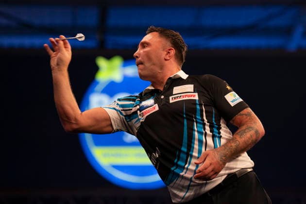 2026 BOYLE Sports World Grand Prix Gerwyn Price throws during the 2026 Boyle Sports World Grand Prix at Mattioli Arena, Leicester, United Kingdom on 28 September 2026 Credit: Alex Young Every Second Media Editorial use only. All images are copyright Every Second Media Limited. No images may be reproduced without prior permission. Copyright: xIMAGO EveryxSecondxMediax ESM-2190-0040 AlexxYoungx xEveryxSecondxMediax