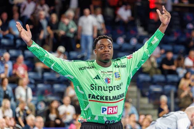 September 28, 2026 Handball 1st Bundesliga OPEL HBL 2026–2027 Season, Matchday 6: HC Erlangen (Nuremberg Metropolitan Region) vs. HCE ThSV Eisenach (Women s Team) xdaxmax Rubens Pierre 93, HC Erlangen HCE is happy, celebrating, cheering