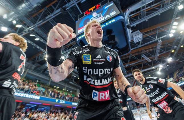September 28, 2026 Handball 1st Bundesliga OPEL HBL 2026–2027 Season, Matchday 6: HC Erlangen (Nuremberg Metropolitan Region) vs. HCE ThSV Eisenach (Women s Team) xdaxmax Marek Nissen 6, HC Erlangen HCE clenches fists, celebrates joyfully after the game