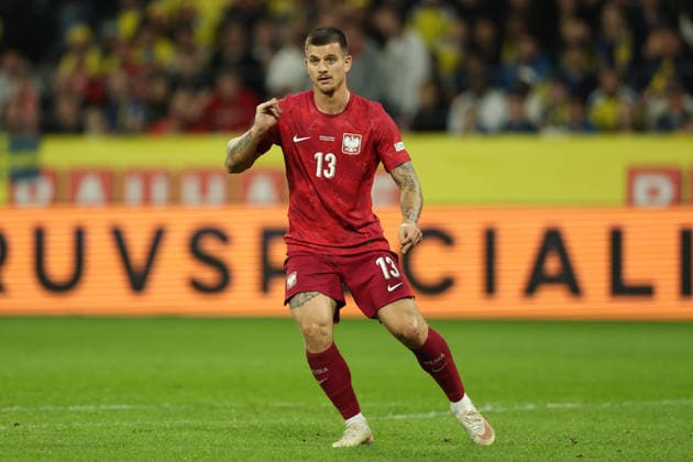 SOLNA, SWEDEN - SEPTEMBER 28: Mateusz Zukowski of Poland national team, Nationalteam during the UEFA Nations League 2026 27 Group B4 MD2 match between Sweden and Poland at Strawberry Arena on September 28, 2026 in Solna, Sweden. Sweden v Poland - UEFA Nations League 2026 27 in Solna, Sweden, 28 September 2026 Copyright: xx