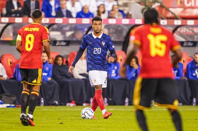 2026-09-28 Belgium v France - UEFA Nations League BRUSSELS, BEL - SEPTEMBER 28: Desire Doue of france looks on during the UEFA Nations League match between Belgium and France at King Baudouin Stadium on September 28, 2026 in Brussels, BEL. Brussels King Baudouin Stadium BEL Content not available for redistribution in The Netherlands directly or indirectly through any third parties. Copyright: xAndrexWeeningx