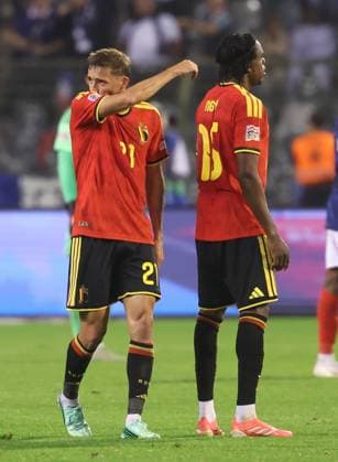 Belgium s Timothy Castagne looks dejected during a soccer game between Belgian national team, Nationalteam Red Devils and France, on Monday 28 September 2026 in Brussels, the second game of the UEFA Nations League group stage. VIRGINIExLEFOUR  x188124305x