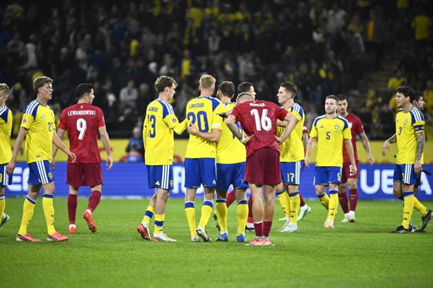 STOCKHOLM, SWEDEN 20260928 Sweden wins 3–1 in Monday s Nations League Group B4 soccer match between Sweden and Poland at Strawberry Arena, STOCKHOLM, SWEDEN x10080x  Copyright: xFredrikxSandberg TTx NATIONS LEAGUE SVERIGE-POLEN