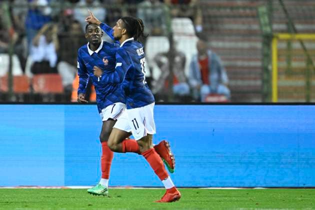Belgium v France - UEFA Nations League 2026 BRUSSELS, BELGIUM - SEPTEMBER 28 : Olise Michael midfielder of France celebrates scoring a goal during the UEFA Nations League tournament league phase matchday 2 group A1 match between Belgium and France on September 28, 2026 in Brussels, Belgium, 28 09 2026 Brussels Belgium  Copyright: xNicoxVereeckenx
