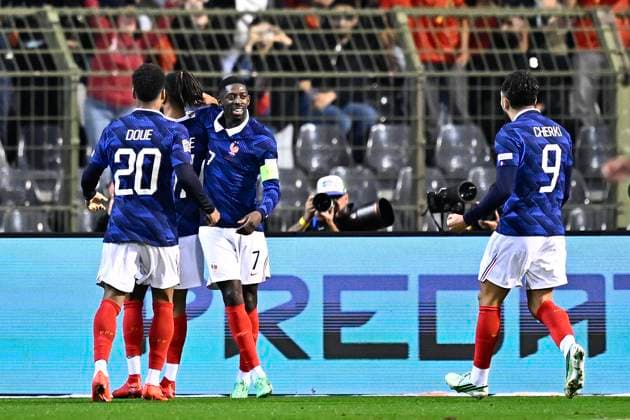 Belgium v France - UEFA Nations League 2026 BRUSSELS, BELGIUM - SEPTEMBER 28 : Olise Michael midfielder of France celebrates scoring a goal during the UEFA Nations League tournament league phase matchday 2 group A1 match between Belgium and France on September 28, 2026 in Brussels, Belgium, 28 09 2026 Brussels Belgium  Copyright: xTomasxSiskx