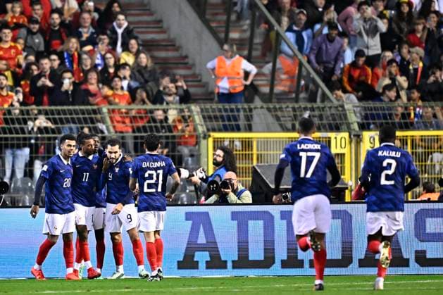Belgium v France - UEFA Nations League 2026 BRUSSELS, BELGIUM - SEPTEMBER 28 : Olise Michael midfielder of France celebrates scoring a goal during the UEFA Nations League tournament league phase matchday 2 group A1 match between Belgium and France on September 28, 2026 in Brussels, Belgium, 28 09 2026 Brussels Belgium  Copyright: xTomasxSiskx