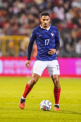 2026-09-28 Belgium v France - UEFA Nations League BRUSSELS, BEL - SEPTEMBER 28: Maxence Lacroix of france runs with the ball during the UEFA Nations League match between Belgium and France at King Baudouin Stadium on September 28, 2026 in Brussels, BEL. Brussels King Baudouin Stadium BEL Content not available for redistribution in The Netherlands directly or indirectly through any third parties. Copyright: xAndrexWeeningx