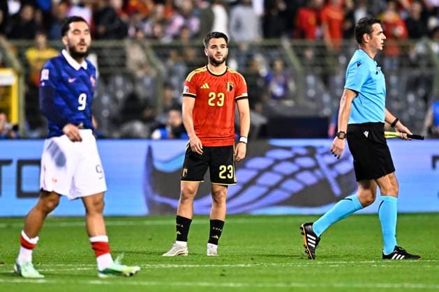 Belgium v France - UEFA Nations League 2026 BRUSSELS, BELGIUM - SEPTEMBER 28 : Raskin Nicolas midfielder of Belgium looks dejected after the UEFA Nations League tournament league phase matchday 2 group A1 match between Belgium and France on September 28, 2026 in Brussels, Belgium, 28 09 2026 Brussels Belgium  Copyright: xTomasxSiskx
