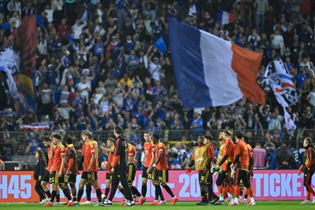 Belgium v France - UEFA Nations League 2026 BRUSSELS, BELGIUM - SEPTEMBER 28 : Belgian team after the UEFA Nations League tournament league phase matchday 2 group A1 match between Belgium and France on September 28, 2026 in Brussels, Belgium, 28 09 2026 Brussels Belgium  Copyright: xNicoxVereeckenx