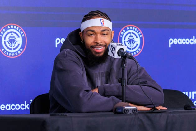 September 28, 2026, Inglewood, California, USA: Brandon Ingram 7 is interviewed during the Los Angeles Clippers Media Day on Monday September 28, 2026 at Intuit Dome in Inglewood, California. ARIANA RUIZ PI 2026 Clippers Media Day  - ZUMAp124 20260928_zaa_p124_021 Copyright: xArianaxRuizx