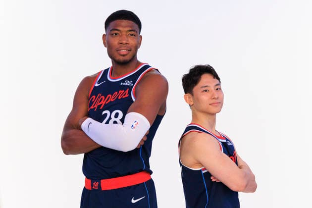 September 28, 2026, Inglewood, California, USA: (L-R) Rui Hachimura 28 and Yuki Kawamura 17 during the Los Angeles Clippers Media Day on Monday September 28, 2026 at Intuit Dome in Inglewood, California. ARIANA RUIZ PI 2026 Clippers Media Day  - ZUMAp124 20260928_zaa_p124_031 Copyright: xArianaxRuizx