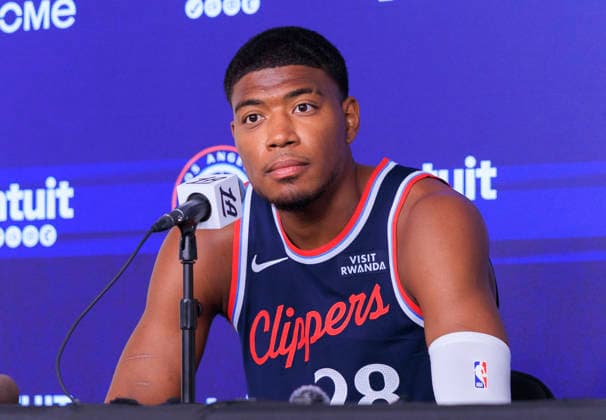 September 28, 2026, Inglewood, California, USA: Rui Hachimura 28 is interviewed during the Los Angeles Clippers Media Day on Monday September 28, 2026 at Intuit Dome in Inglewood, California. ARIANA RUIZ PI Inglewood USA - ZUMAp124 20260928_zaa_p124_019 Copyright: xArianaxRuizx