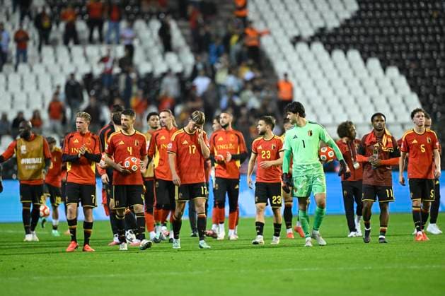 Belgium v France - UEFA Nations League 2026 BRUSSELS, BELGIUM - SEPTEMBER 28 : Belgian team after the UEFA Nations League tournament league phase matchday 2 group A1 match between Belgium and France on September 28, 2026 in Brussels, Belgium, 28 09 2026 Brussels Belgium  Copyright: xNicoxVereeckenx