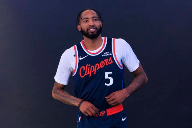 September 28, 2026, Inglewood, California, USA: Derrick Jones Jr. 5 during the Los Angeles Clippers Media Day on Monday September 28, 2026 at Intuit Dome in Inglewood, California. ARIANA RUIZ PI Inglewood USA - ZUMAp124 20260928_zaa_p124_028 Copyright: xArianaxRuizx