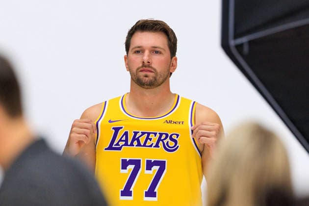 September 28, 2026, El Segundo, California, USA: Luka Doncic 77 of the Los Angeles Lakers attends Media Day on Monday September 28, 2026 at the UCLA Health Training Center in El Segundo, California. JAVIER ROJAS PI El Segundo USA - ZUMAp124 20260928_zaa_p124_043 Copyright: xJavierxRojasx