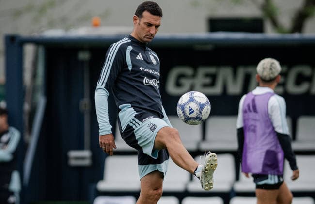 Lionel Scaloni: Argentina National Team Practice Photo by FOTOBAIRES Copyright: xxMATIASxPRINCx