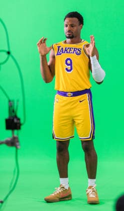 September 28, 2026, El Segundo, California, USA: Bronny James 9 of the Los Angeles Lakers at Media Day on Monday September 28, 2026 at the UCLA Health Training Center in El Segundo, California. JAVIER ROJAS PI El Segundo USA - ZUMAp124 20260928_zaa_p124_143 Copyright: xJavierxRojasx