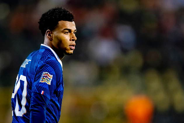 BRUSSELS: French striker DÃ sirÃ DouÃ during the UEFA Nations League match between Belgium and France at King Baudouin Stadium on September 28, 2026, in Brussels, Belgium. Photo by DeFodi Images