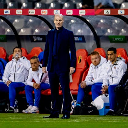 BRUSSELS: France head coach Zinadine Zidane during the UEFA Nations League match between Belgium and France at King Baudouin Stadium on September 28, 2026, in Brussels, Belgium. Photo by DeFodi Images