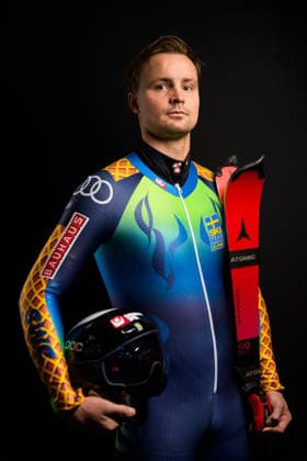 260928 Felix Monsán of the Swedish national alpine skiing team poses for a portrait on September 28, 2026, in Stockholm. Photo: Joel Marklund, BILDBYRAN. Code: JM JM0856 bbeng alpint alpine skiing Sweden portrait  Copyright: JOELxMARKLUND BB260928JM155