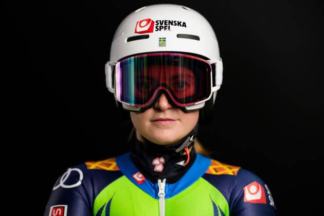 260928 Hanna Aronsson Elfman of the Swedish national alpine skiing team poses for a portrait on September 28, 2026, in Stockholm. Photo: Joel Marklund, BILDBYRAN. Code: JM JM0856 bbeng alpint alpine skiing Sweden portrait women  Copyright: JOELxMARKLUND BB260928JM178