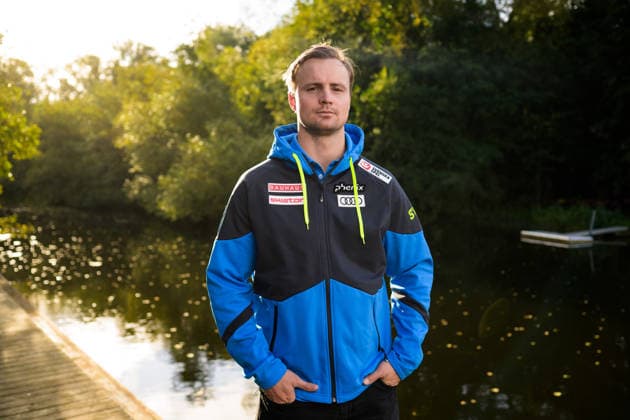 260928 Felix Monsán of the Swedish national alpine skiing team poses for a portrait on September 28, 2026, in Stockholm. Photo: Joel Marklund, BILDBYRAN. Code: JM JM0856 bbeng alpint alpine skiing Sweden portrait  Copyright: JOELxMARKLUND BB260928JM195
