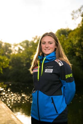 260928 Hanna Aronsson Elfman of the Swedish national alpine skiing team poses for a portrait on September 28, 2026, in Stockholm. Photo: Joel Marklund, BILDBYRAN. Code: JM JM0856 bbeng alpint alpine skiing Sweden portrait women s  Copyright: JOELxMARKLUND BB260928JM209