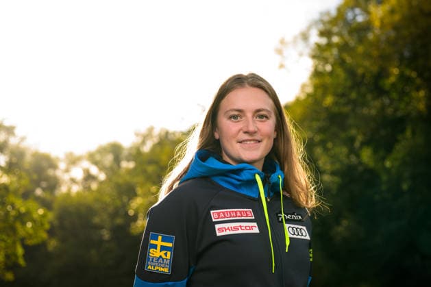 260928 Hanna Aronsson Elfman of the Swedish national alpine skiing team poses for a portrait on September 28, 2026, in Stockholm. Photo: Joel Marklund, BILDBYRAN. Code: JM JM0856 bbeng alpint alpine skiing Sweden portrait women s  Copyright: JOELxMARKLUND BB260928JM213
