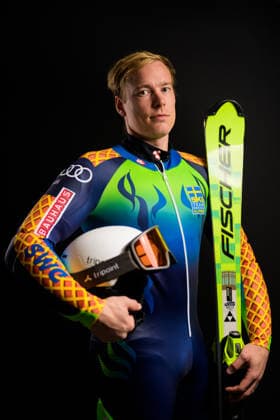 260928 Kristoffer Jakobsen of the Swedish national alpine skiing team poses for a portrait on September 28, 2026, in Stockholm. Photo: Joel Marklund. BILDBYRAN code: JM JM0856 bbeng alpine skiing Sweden portrait  Copyright: JOELxMARKLUND BB260928JM229