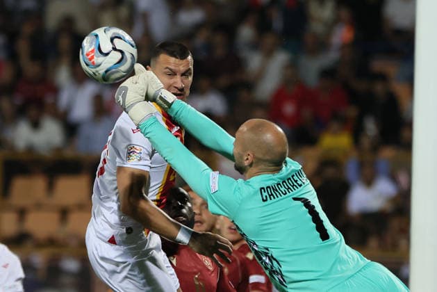 Armenia v Montenegro - UEFA Nations League 2026 27 League C Group C2 Ognjen Chancharevich of Armenia and Milutin Osmajic of Montenegro play during the UEFA Nations League 2026 27 League C Group C2 match at Vazgen Sargsyan Republican Stadium in Yerevan, Armenia, on September 28, 2026. Yerevan Armenia  Copyright: xGurgenxHakobyanx originalFilename:hakobyan-uefanati260928_npZIz.jpg