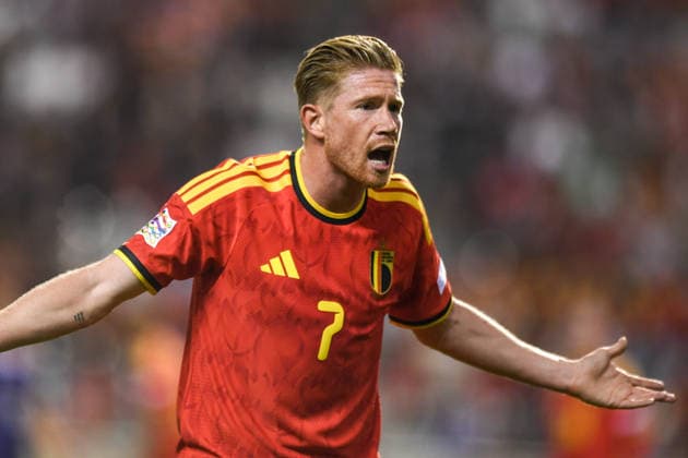 (260929) -- BRUSSELS, Sept. 29, 2026 -- Kevin De Bruyne of Belgium complains to the referee during the UEFA Nations League 2026 27 League A Group A1 match between Belgium and France in Brussels, Belgium, Sept. 28, 2026. ) (SP)BELGIUM-BRUSSELS-FOOTBALL-UEFA NATIONS LEAGUE-LEAGUE A-BELGIUM VS FRANCE PengxZiyang 