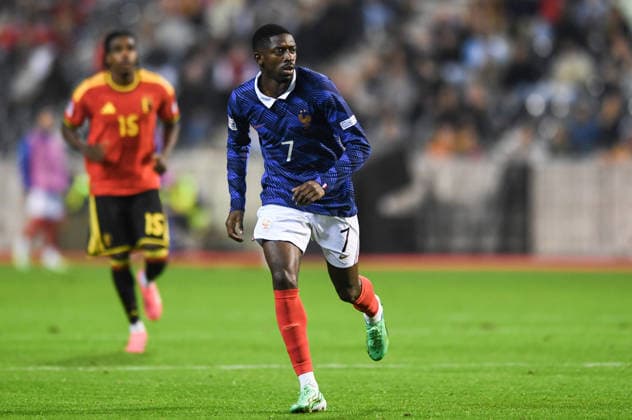 (260929) -- BRUSSELS, Sept. 29, 2026 -- Ousmane Dembele of France competes during the UEFA Nations League 2026 27 League A Group A1 match between Belgium and France in Brussels, Belgium, Sept. 28, 2026. ) (SP)BELGIUM-BRUSSELS-FOOTBALL-UEFA NATIONS LEAGUE-LEAGUE A-BELGIUM VS FRANCE PengxZiyang 