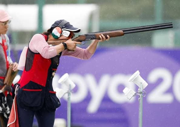 Aichi-Nagoya Asian Games: Shooting India s Neeru Dhanda competes in the women s individual trap shooting final at the Aichi-Nagoya Asian Games at Aichi Prefectural General Shooting Gallery in Toyota, central Japan, on Sept. 29, 2026.  A14AA0005629277P