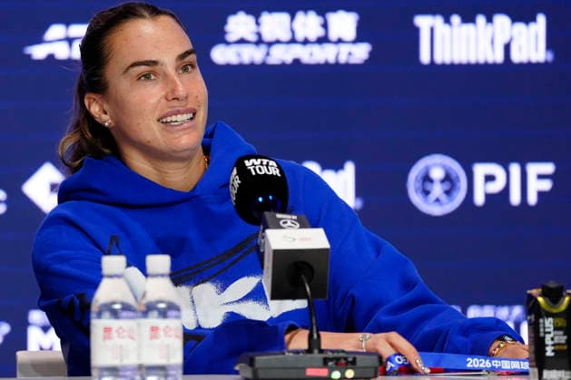 China Open media conference in Beijing, China - 29 Sept 2026 Aryna Sabalenka of Belarus attends a pre-tournament player media conference ahead of the China Open at the National Tennis Center. Beijing China Copyright: xPolyxFeix xSOPAxImagesx 20260929_2797_178
