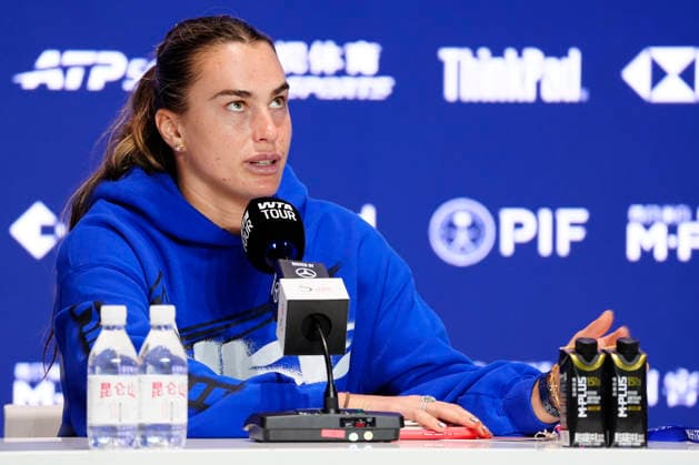 China Open media conference in Beijing, China - 29 Sept 2026 Aryna Sabalenka of Belarus attends a pre-tournament player media conference ahead of the China Open at the National Tennis Center. Beijing China Copyright: xPolyxFeix xSOPAxImagesx 20260929_2829_182