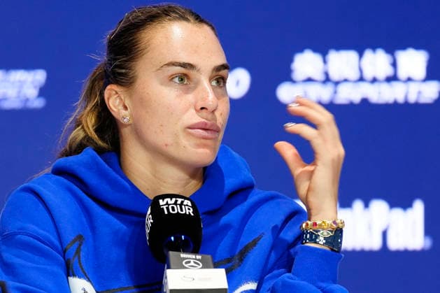 China Open media conference in Beijing, China - 29 Sept 2026 Aryna Sabalenka of Belarus attends a pre-tournament player media conference ahead of the China Open at the National Tennis Center. Beijing China Copyright: xPolyxFeix xSOPAxImagesx 20260929_2879_187