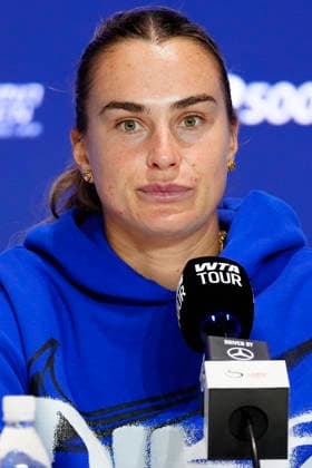 China Open media conference in Beijing, China - 29 Sept 2026 Aryna Sabalenka of Belarus attends a pre-tournament player media conference ahead of the China Open at the National Tennis Center. Beijing China Copyright: xPolyxFeix xSOPAxImagesx 20260929_2889_188
