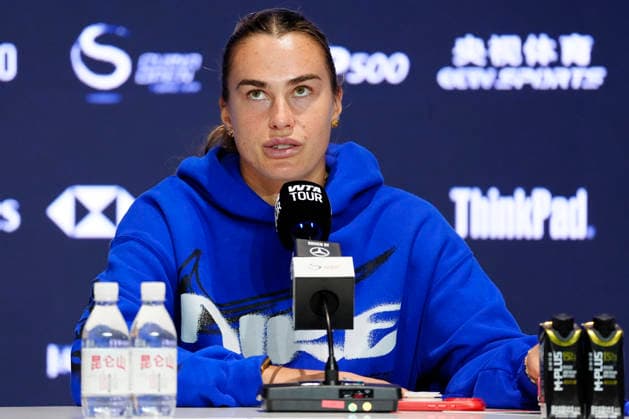 China Open media conference in Beijing, China - 29 Sept 2026 Aryna Sabalenka of Belarus attends a pre-tournament player media conference ahead of the China Open at the National Tennis Center. Beijing China Copyright: xPolyxFeix xSOPAxImagesx 20260929_2921_192