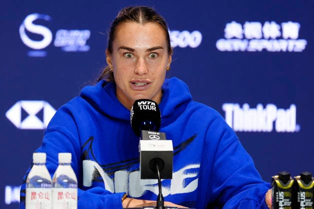 China Open media conference in Beijing, China - 29 Sept 2026 Aryna Sabalenka of Belarus attends a pre-tournament player media conference ahead of the China Open at the National Tennis Center. Beijing China Copyright: xPolyxFeix xSOPAxImagesx 20260929_2932_193