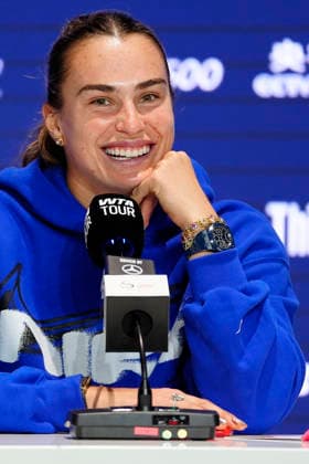China Open media conference in Beijing, China - 29 Sept 2026 Aryna Sabalenka of Belarus attends a pre-tournament player media conference ahead of the China Open at the National Tennis Center. Beijing China Copyright: xPolyxFeix xSOPAxImagesx 20260929_3063_199