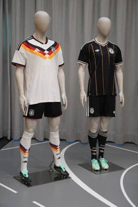 Current Home and Away Jerseys of the German National Team Herzo Base September 29, 2026 German National Team Nations League Preparation, Home Ground, HerzoBase, World of Adidas, Herzogenaurach